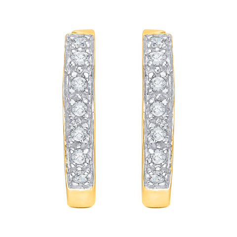KATARINA Diamond Huggie Hoop Earrings (1/20 cttw)