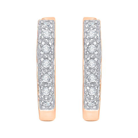 KATARINA Diamond Huggie Hoop Earrings (1/20 cttw)