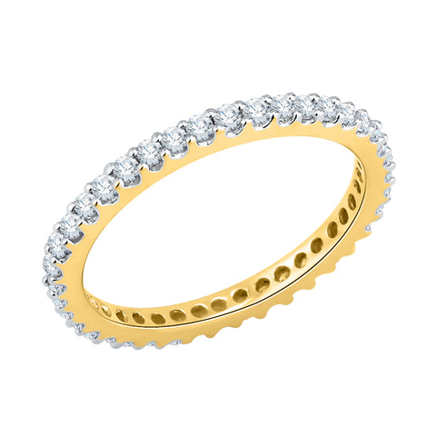 KATARINA 2/3 cttw Lab Grown Diamond Eternity Wedding Band Anniversary Ring in 14k Gold