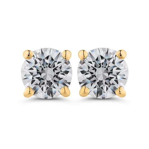 KATARINA 4-Prongs Lab Grown Diamond Stud Earrings in 14k Gold