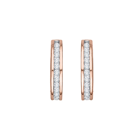 KATARINA 1/2 cttw Lab Grown Diamond Huggie Earrings in 14k Gold