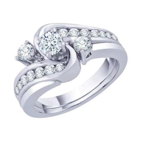 KATARINA 1 cttw Lab Grown Diamond Engagement Ring in 14K Gold