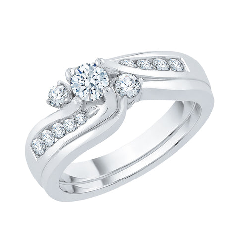 KATARINA 1/2 cttw Lab Grown Diamond Bypass Engagement Ring in 14K Gold