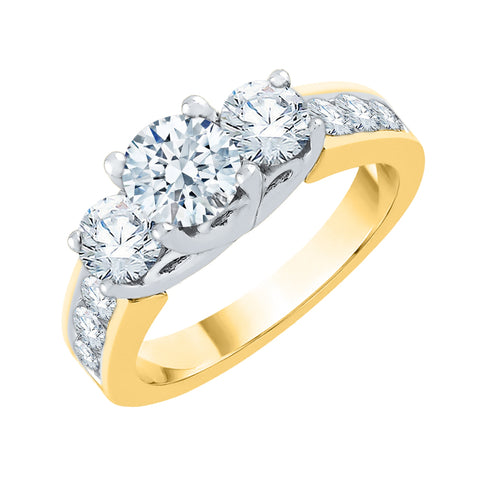 KATARINA 2 cttw Lab Grown Diamond Engagement Ring in 14K Gold