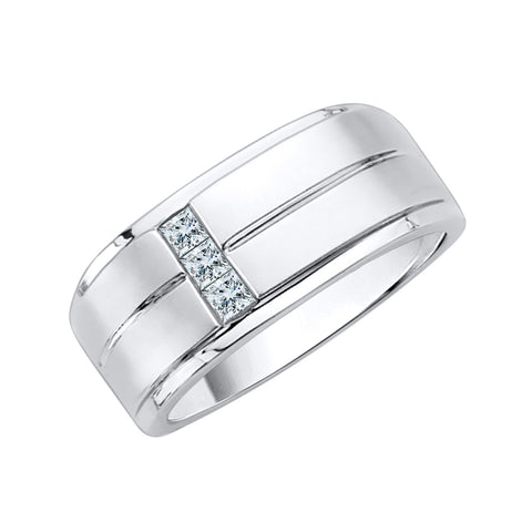 KATARINA Princess Cut Diamond Men's Ring (1/4 cttw, H-I, I2-I3)