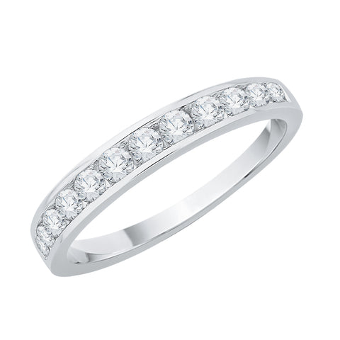 KATARINA Channel Set Diamond Anniversary Ring (1/2 cttw)