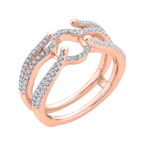 KATARINA Diamond Multi-row Wedding Ring Enhancer Wrap (1/2 cttw)