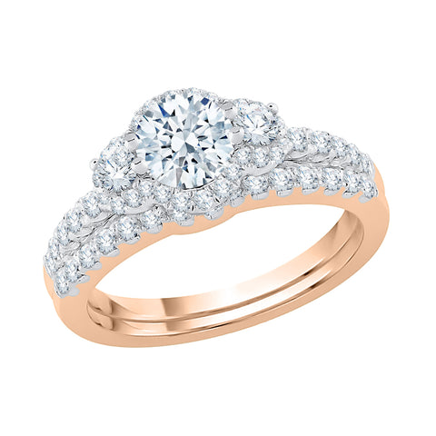 KATARINA Prong set Diamond Solitaire Bridal Set (1 2/3 cttw)