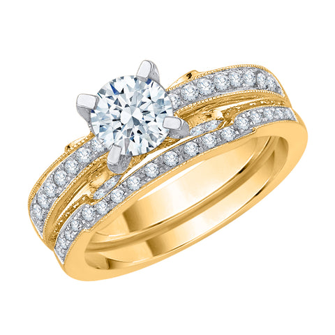 KATARINA Diamond Solitaire Bridal Set (1 1/2 cttw, J-K, SI2-I1)