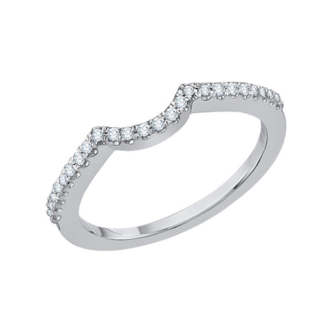 KATARINA Diamond Curved Wedding Band (1/8 cttw, J-K, SI2-I1)