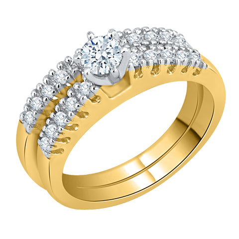 KATARINA Diamond Solitaire Bridal Set (3/4 cttw, J-K, SI2-I1)