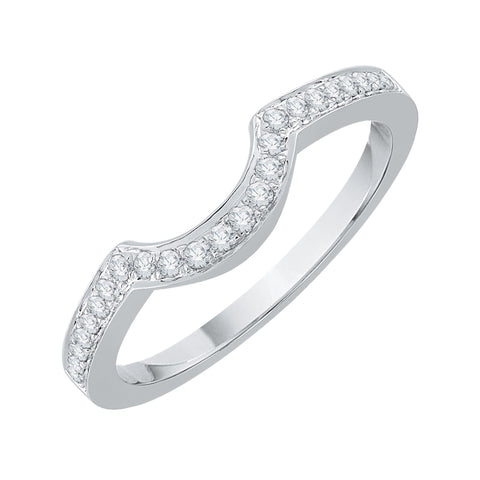 KATARINA Diamond Curved Wedding Band (1/6 cttw, J-K, SI2-I1)