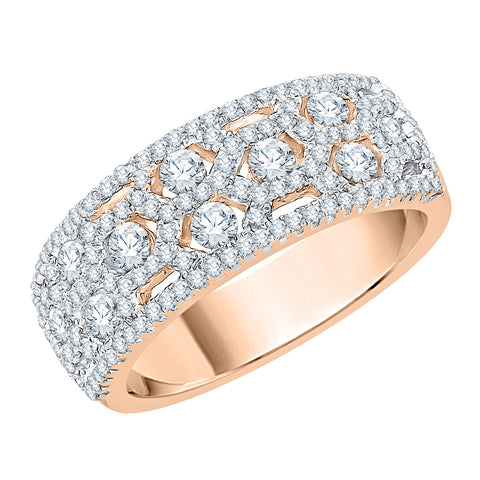 KATARINA Diamond Scallop-Edged Fashion Ring (7/8 cttw, J-K, SI2-I1)