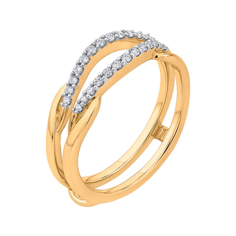 KATARINA Diamond Curved Wrap Ring Guard Enhancer (1/5 cttw, J-K, SI2-I1)