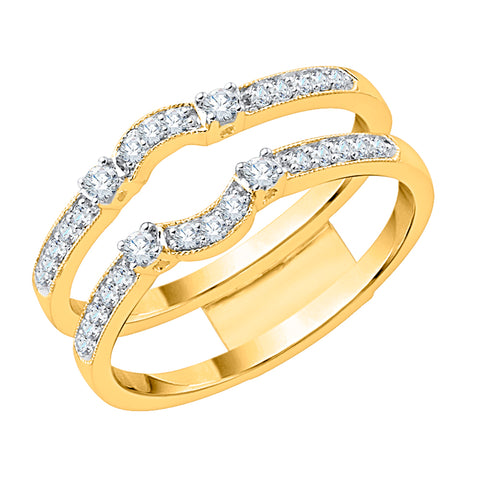 KATARINA Diamond Curved Wrap Ring Guard Enhancer (3/4 cttw, J-K, SI2-I1)