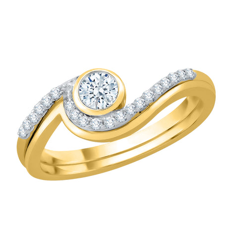 KATARINA Diamond Curved Bridal Set (1/3 cttw, J-K, SI2-I1)