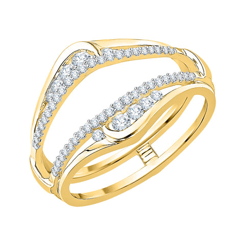 KATARINA Diamond Curved Wrap Ring Guard Enhancer (1/3 cttw, J-K, SI2-I1)
