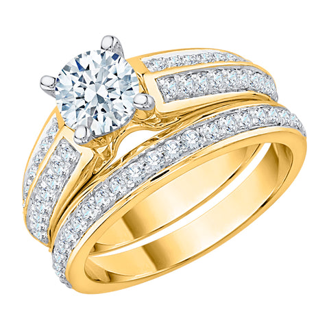 KATARINA Diamond Solitaire Bridal Set (1 5/8 cttw, J-K, SI2-I1)