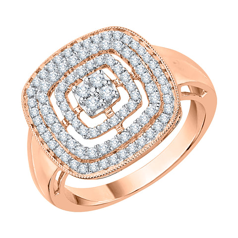 KATARINA Diamond Curved Cluster Fashion Ring (1/2 cttw, J-K, SI2-I1)