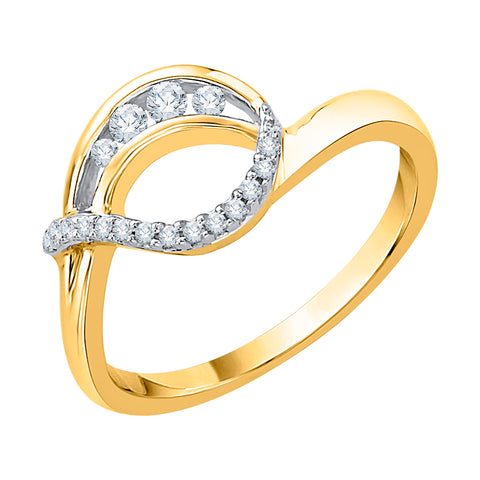 KATARINA Diamond Curved Fashion Ring (1/6 cttw, J-K, SI2-I1)
