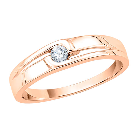 KATARINA 1/10 cttw Diamond Split Shank Curved Fashion Ring