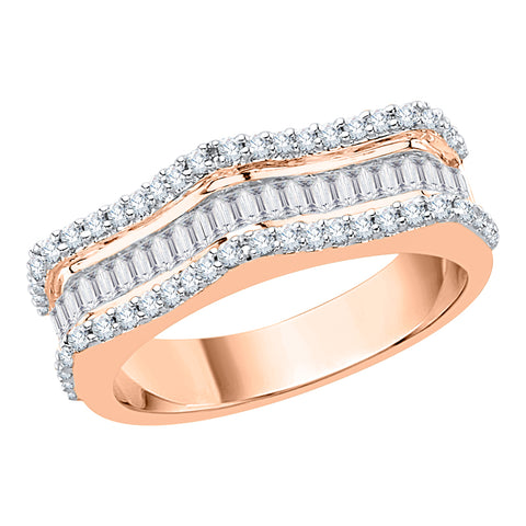 KATARINA 3/4 cttw Baguette Cut Diamond Anniversary Ring