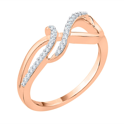 KATARINA 1/8 cttw Diamond Bypass Fashion Ring