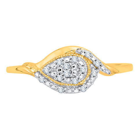 KATARINA 1/20 cttw Diamond Curved Fashion Ring
