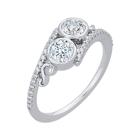 KATARINA 1/3 cttw Diamond Bypass Infinity Promise Ring