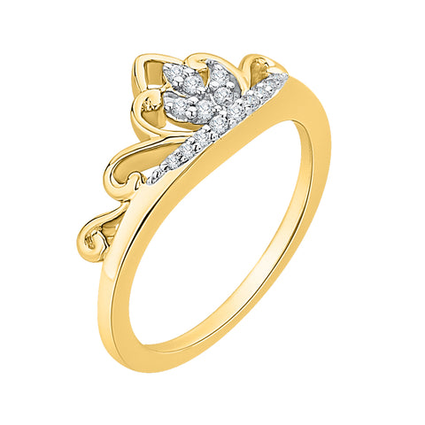 KATARINA 1/10 cttw Diamond Crown Ring