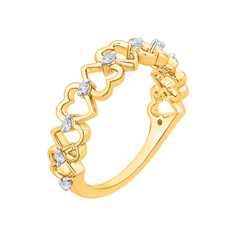 KATARINA 1/8 cttw Diamond Heart Fashion Ring