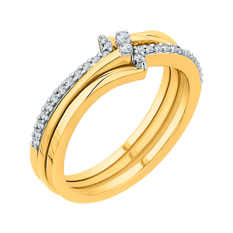 KATARINA 1/6 cttw Diamond Curved Fashion Ring