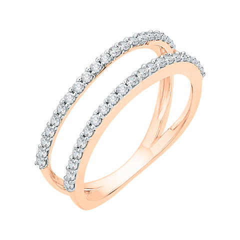 KATARINA 3/8 cttw Diamond Split Shank Fashion Ring