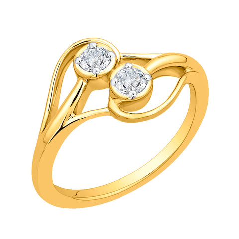 KATARINA Diamond Curved Fashion Ring (3/8 cttw)