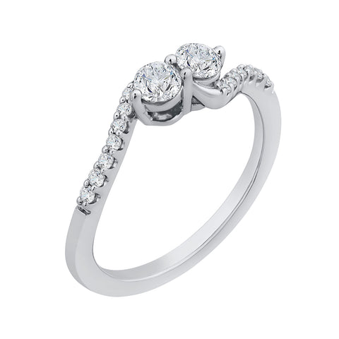 KATARINA Diamond Bypass Fashion Ring (1/2 cttw)