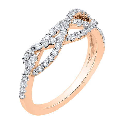 KATARINA Diamond Intertwined Twisted Infinity Cocktail Ring (3/8 cttw)