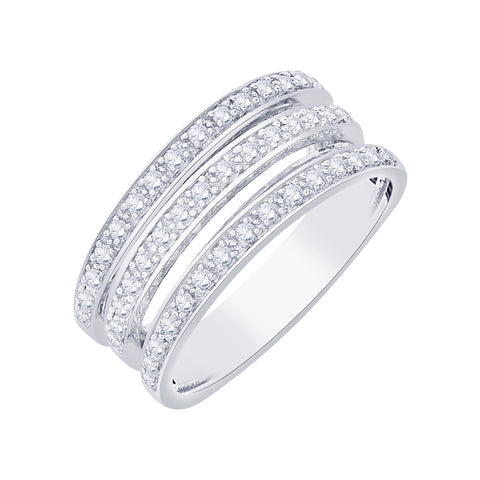 KATARINA Multi Row Prong Set Diamond Fashion Ring (1 cttw)