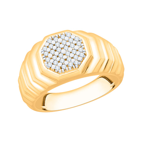 KATARINA 1/4 cttw Prong Set Cluster Diamond Men's Ring