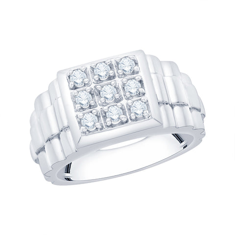 KATARINA 1/2 cttw Prong Set Diamond Men's Ring