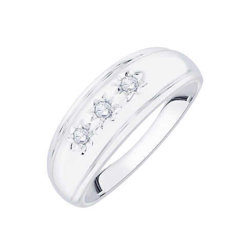 KATARINA 1/10 cttw Bezel Set Diamond Fashion Ring