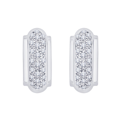 KATARINA 1/2 cttw Prong Set Diamond Huggie Earrings