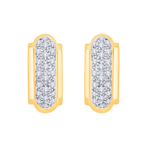KATARINA 1/2 cttw Prong Set Diamond Huggie Earrings