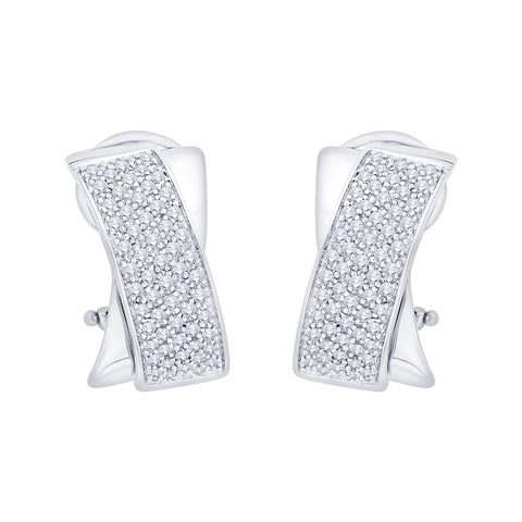 KATARINA 1 1/10 cttw Pave Set Diamond Fashion Earrings