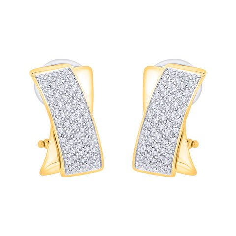 KATARINA 1 1/10 cttw Pave Set Diamond Fashion Earrings