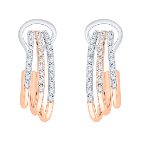 KATARINA 2/3 cttw Prong Set Diamond Hoop Earrings