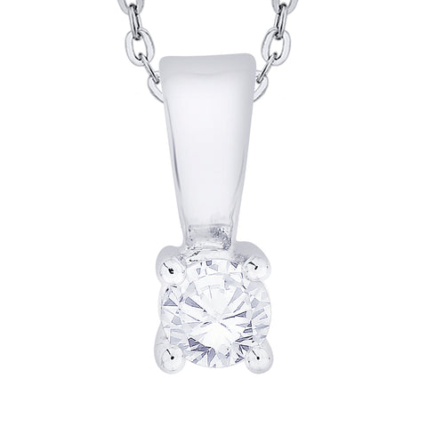 KATARINA Diamond Solitaire Pendant Necklace (1/5 cttw)