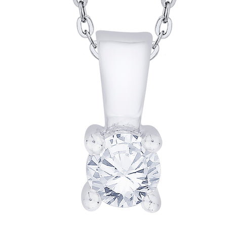 KATARINA Diamond Solitaire Pendant Necklace (1/3 cttw)