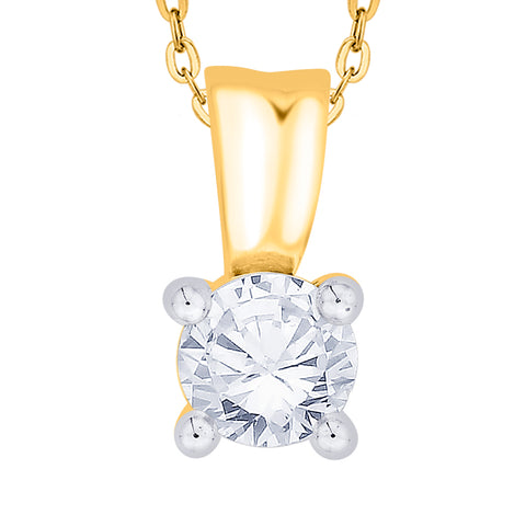 KATARINA Diamond Solitaire Pendant Necklace (3/8 cttw)