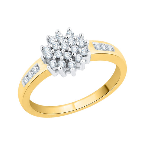 KATARINA 1/3 cttw Prong Set Diamond Cluster Engagement Ring