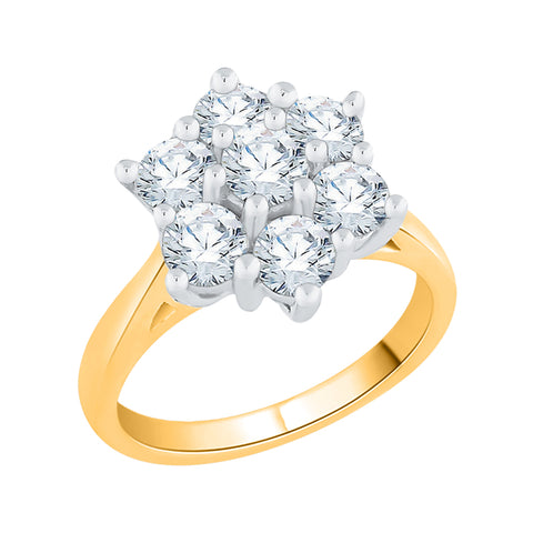 KATARINA 2 cttw Prong Set Floral Diamond Fashion Ring
